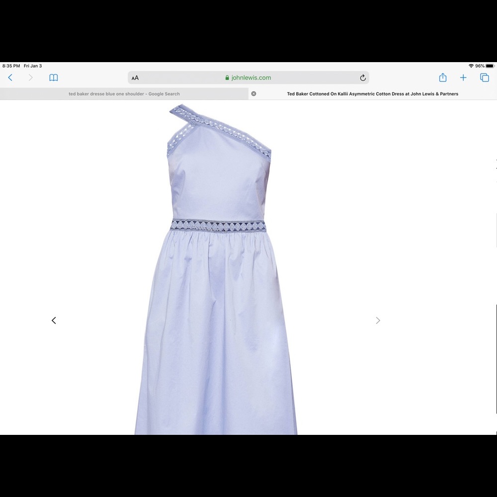 Ted Baker Light Blue One-Shoulder Maxi Dress